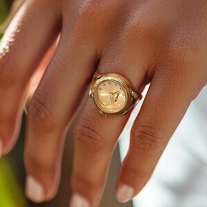 Invicta Angel Ring Watch Gold Tone Women’s 17.5mm 44483